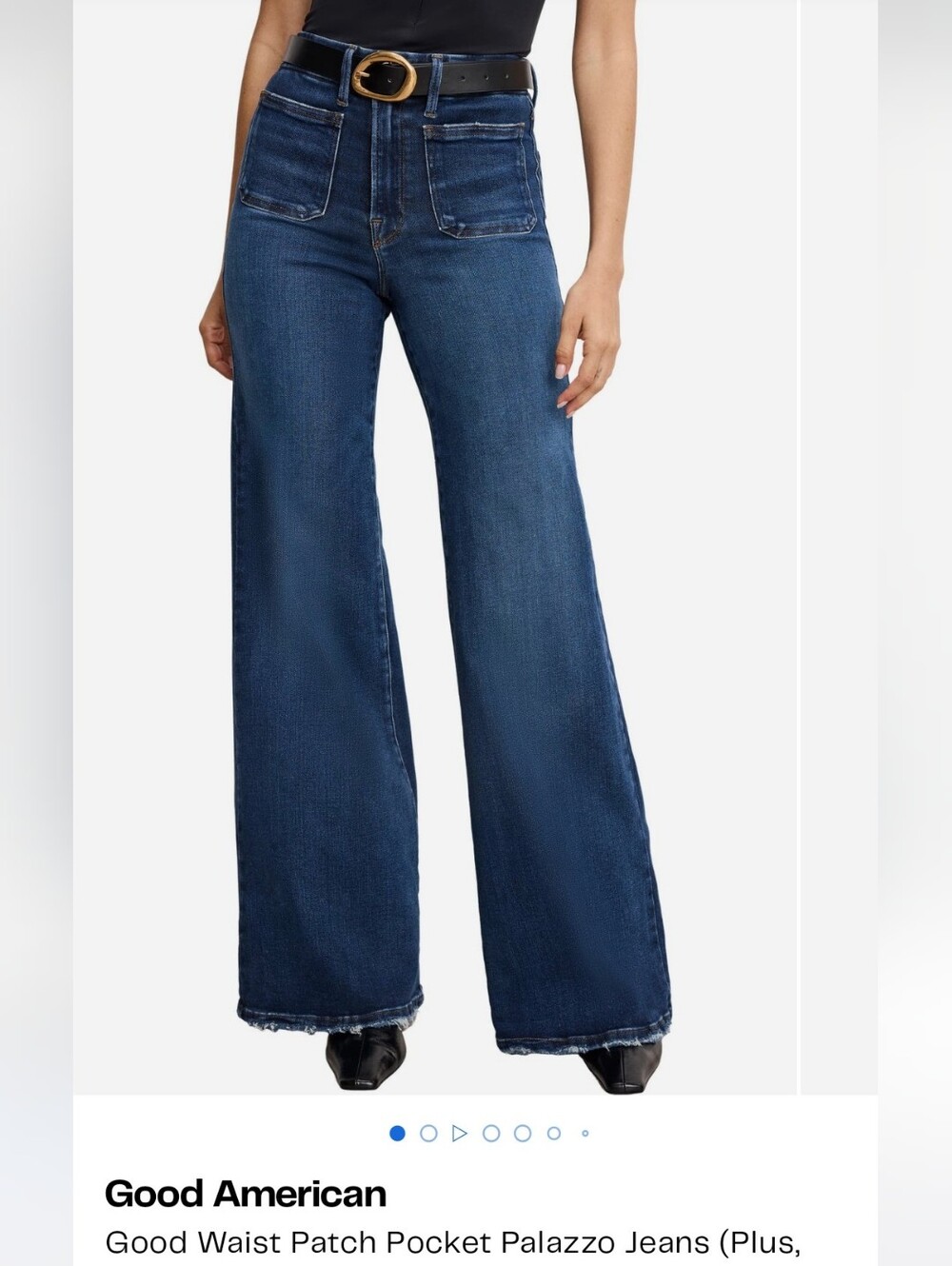 NWT Good American Good Waist Palazzo Jeans, Sz 14/32
